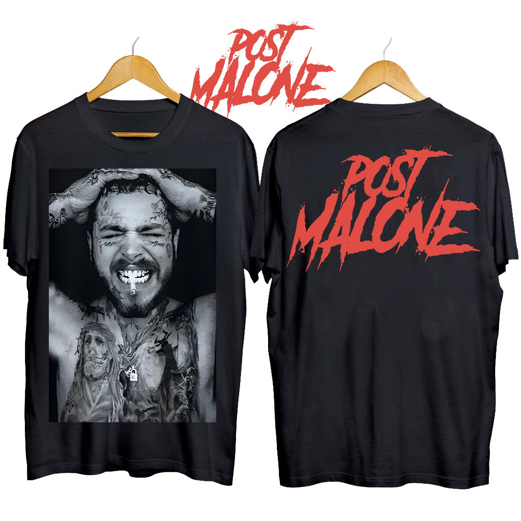 พร้อมส่ง  เสื้อยืดพิมพ์ลาย Post Malone  T-shirt S-5XL ผ้าฝ้าย 100%