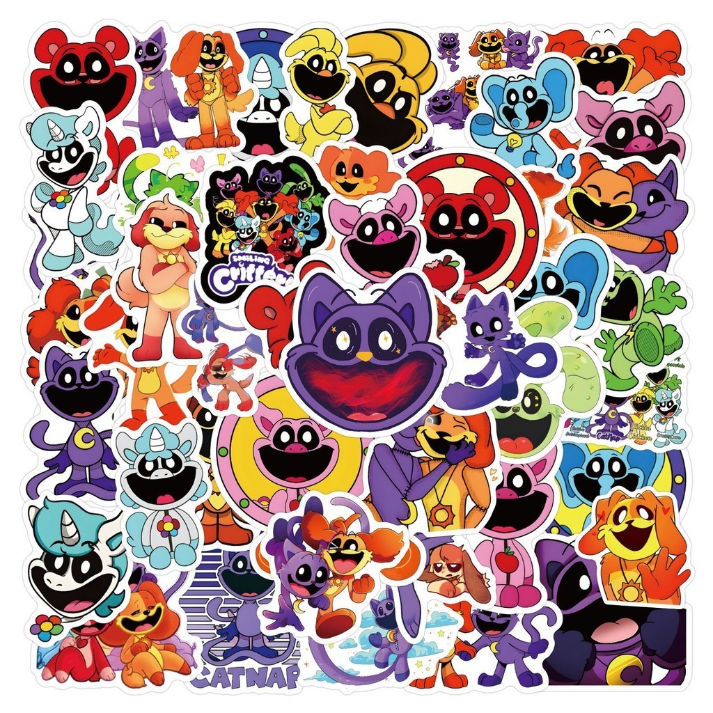 50 ชิ้น Smiling Critters/Poppy Playtime - Chapter 3 เกมสติกเกอร์กันน้ํา PVC
