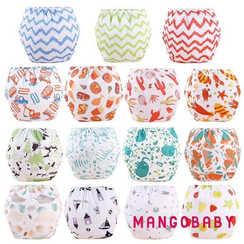 Mg-reusable Swim Diaper พิมพ์การ์ตูนปุ่มปรับ Stylish Baby Shower ว่ายน้ําผ้าอ้อมเด็ก