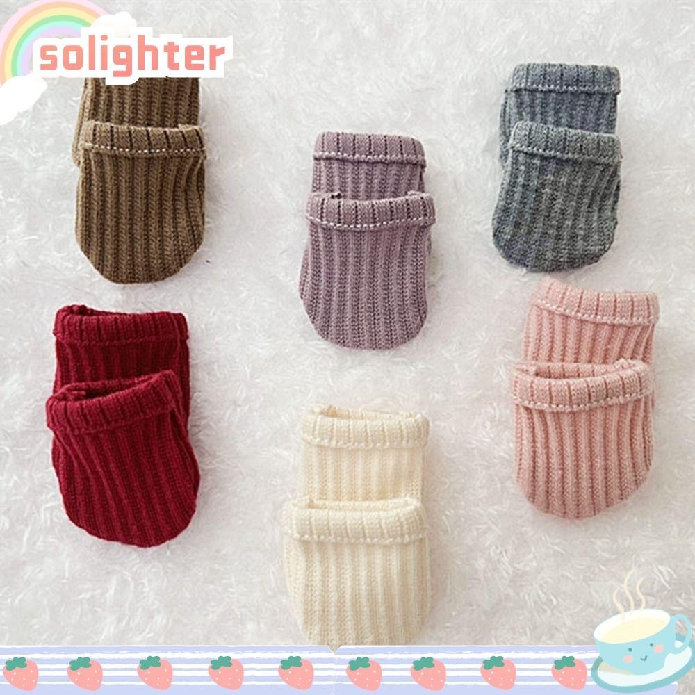 โซไลต์เออร์ ถุงเท้าตุ๊กตาผ้าฝ้าย,5สีเสื้อผ้าแฟชั่นถุงเท้า,ตุ๊กตาอุปกรณ์เสริมน่ารักเจ้าหญิงถุงเท้า15/20เซนติเมตรตุ๊กตาผ้าฝ้
