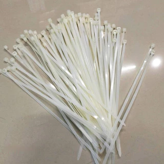 เคเบิ้ลไทร์ Cable Tie สายรัดไนล่อน สีขาว เข็มขัดรัดสาย หนวดกุ้ง