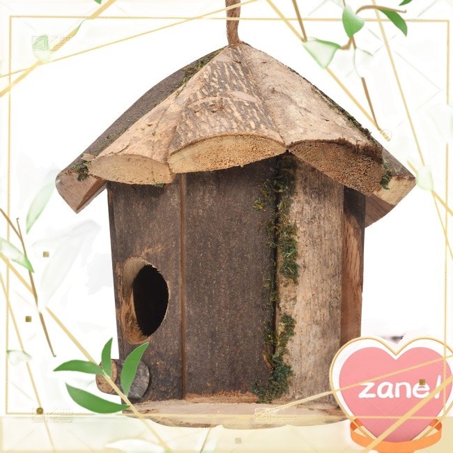 ZANE Hanging Wooden Hummingbird House Easy Assembled Mini Nest Decorative Hideout House Bird Supplies