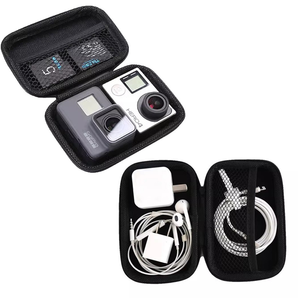 กระเป๋าทรงสี่เหลี่ยมสำหรับใส่หูฟัง Mini earphone bag แบบซิปรูด กล่องเก็บสายชาร์จ