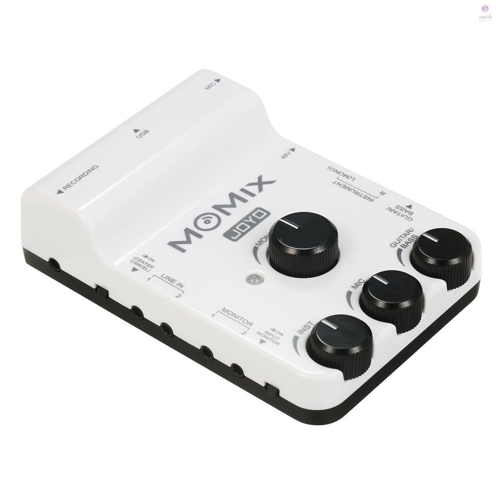 Joyo MOMIX USB Audio Interface Mixer เครื ่ องผสมเสียงแบบพกพา Professional Sound Mixer สําหรับ PC สมาร ์ ทโฟนอุปกรณ ์ เครื ่ องเสียงเครื ่ องดนตรี
