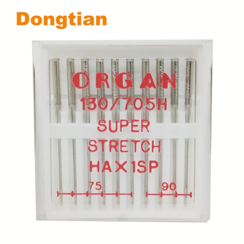 Gvwy Organ 130/705H Super Stretch Needle ใช้ในบ้านจักรเย็บผ้า Anti-Jumping เข็มสําหรับยืดหยุ่น Kn