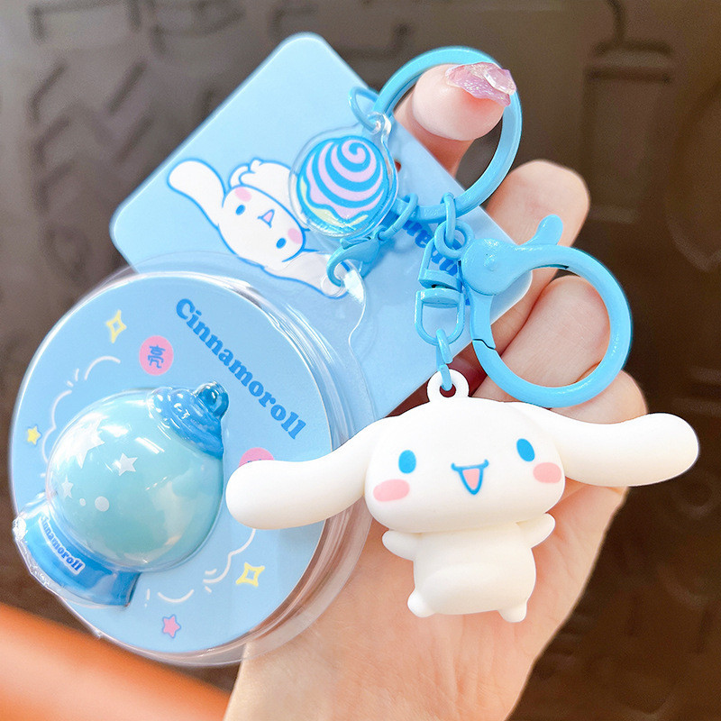 ของแท ้ Sanrio Luminous Shining Planet พวงกุญแจการ ์ ตูน Melody Big-Eared สุนัขกระเป ๋ านักเรียนจี ้