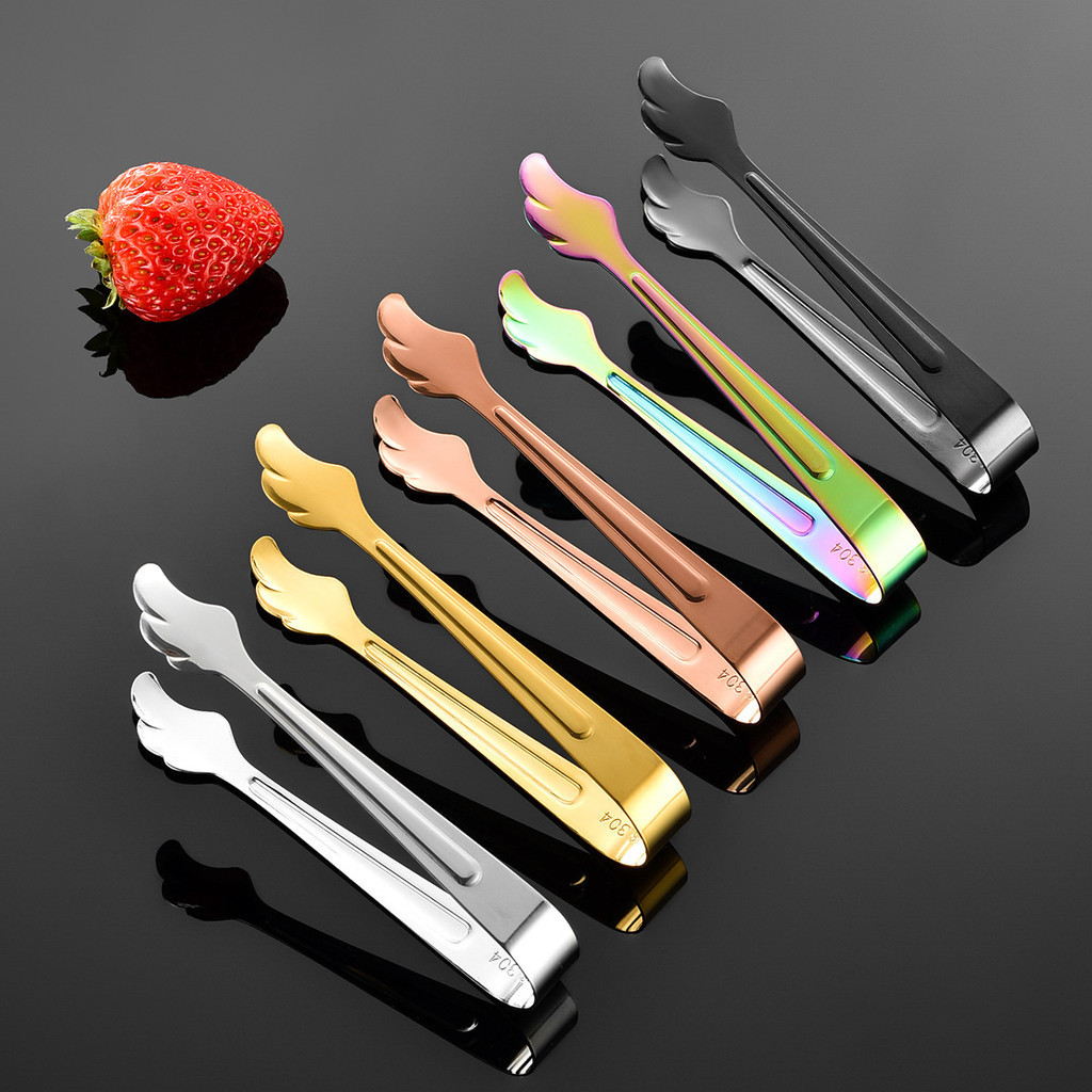 Oukeai 304 สแตนเลส Ice Cube Sugar Cube Wings Ice Cube Clamp สแตนเลสอาหารขนาดเล็ก Clamp