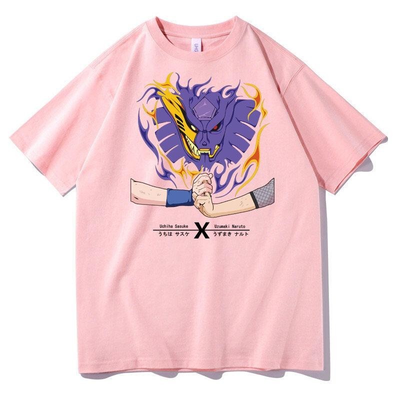 🔥【HOT】Naruto Print T-Shirt Anime Print Naruto Sasuke Print Top Harajuku Style Anime T-Shirt s-5xl