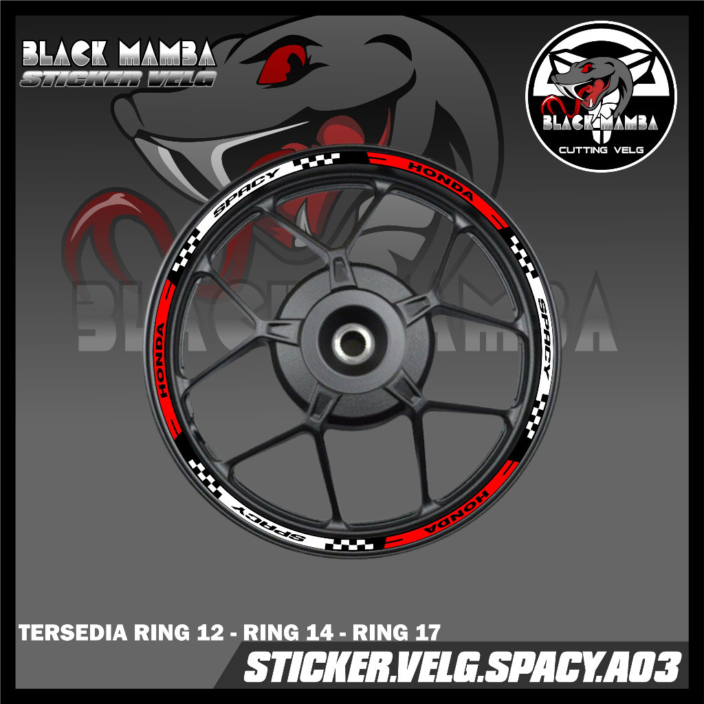 SPACY RIM STICKER - HONDA SCPY A03 TIRE/VELG VARIATION LIST STICKER