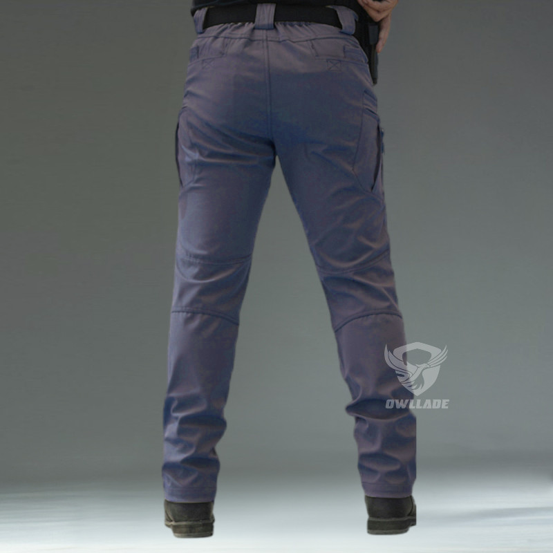 Owllade กางเกงคาร์โก้ยุทธวิธีสีดําสําหรับผู้ชายสีน้ําเงิน IX7 A01 2T