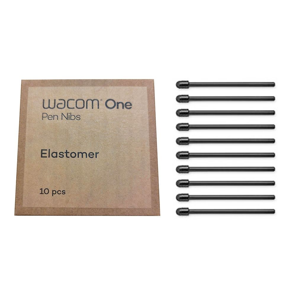 Wacom ACK24918Z One Pen Elastomer Nibs (Black, 10 pcs) for Wacom One Pen 2023
