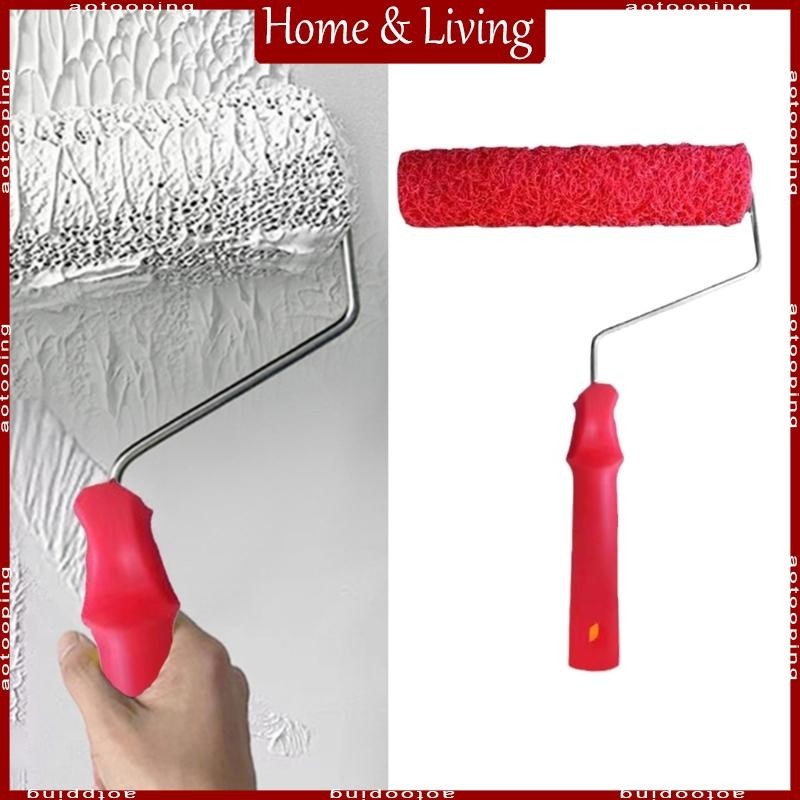Aoto แปรงติดผนัง Putty Roller Texture Pattern Roller Brush Drywall Compound Roller