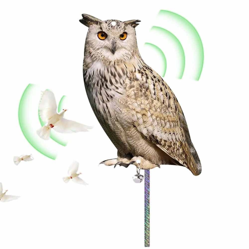 Owl Decoy to Scare Birds Away Scarecrow, Fake Owl Statue for Home Garden Decor