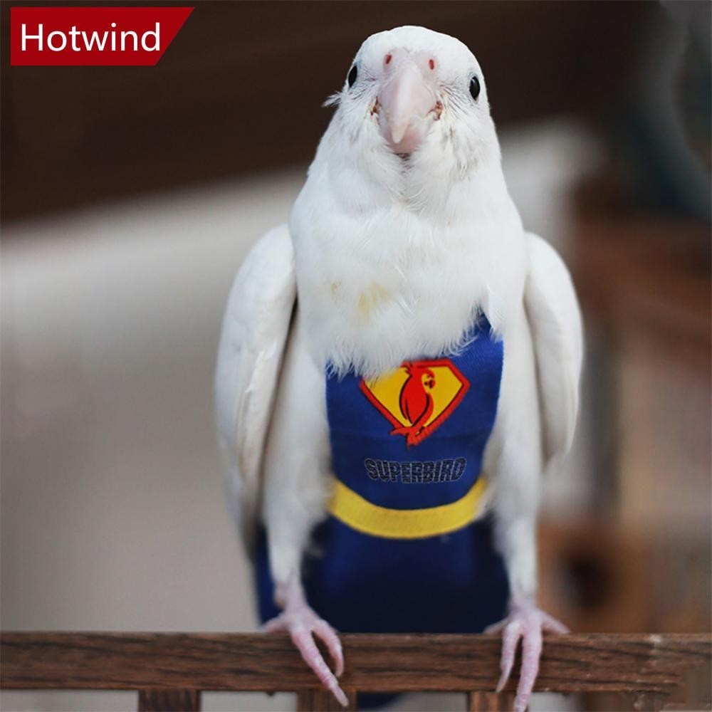 Hotwind Super Hero Parrot ผ้าอ้อมเที่ยวบินชุดผ้าอ้อมเสื้อผ้า Parrot Parakeet Pigeon ขนาดกลางขนาดใหญ่สัตว์เลี้ยงนก D5V2