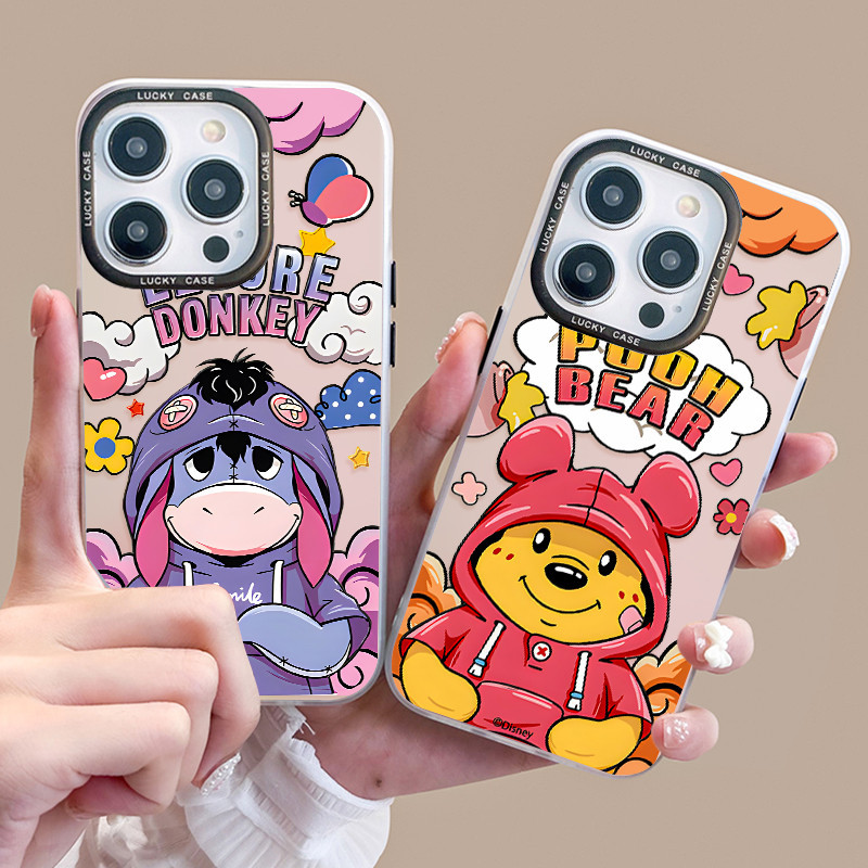【ส่งจากไทย】คูลหมีพูห์ สำหรับ สำหรับ เคสไอโฟน11 12 iphone15 14 13 pro plus max 8 7 xr xs โปร่งใส การ์ตูน case