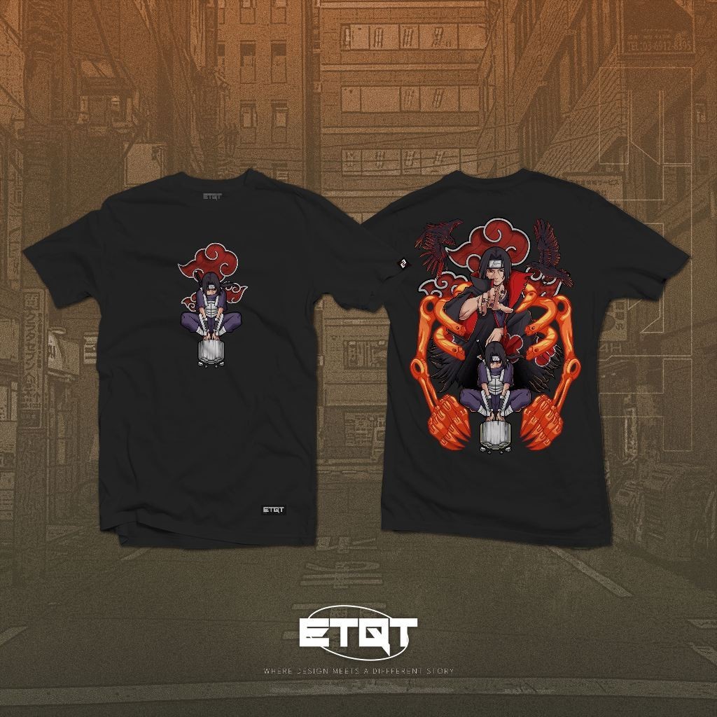 S-5XL Anime Shirt - Unisex - Etiquetta Co. - Naruto - Uchiha Itachi v5