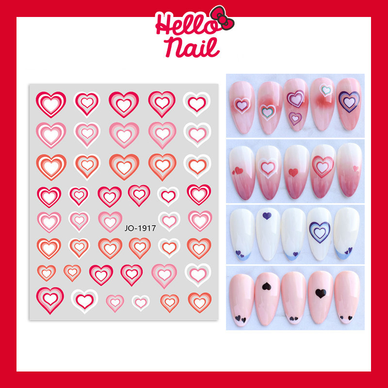 สติ๊กเกอร์ติดเล็บ 3D Heart หัวใจ สติ๊กเกอร์แต่งเล็บ Sticker สติ๊กเกอร์ น่ารัก อุปกรณ์ตกแต่งเล็บ