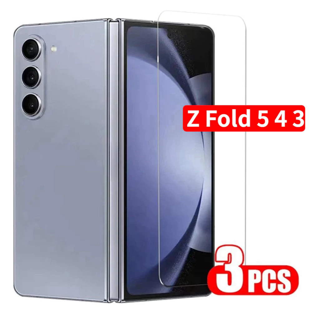 3PCS โทรศัพท์กระจกนิรภัยสําหรับ Samsung Galaxy Z พับ 8 Ultra 7 6 5 4 3 HD Clear Premium ป้องกันหน้าจอ Fold7 Fold8 ZFold6 ZFold7 Fold6 ฟิล์ม Clear Screen Protector กระจก