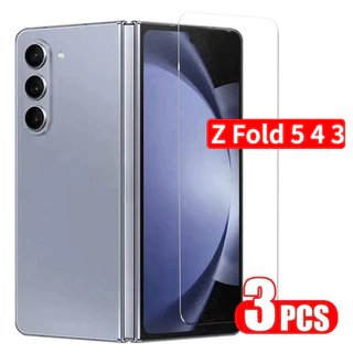 3PCS โทรศัพท์กระจกนิรภัยสําหรับ Samsung Galaxy Z พับ 8 Ultra 7 6 5 4 3 HD Clear Premium ป้องกันหน้าจอ Fold7 Fold8 ZFold6 ZFold7 Fold6 ฟิล์ม Clear Screen Protector กระจก
