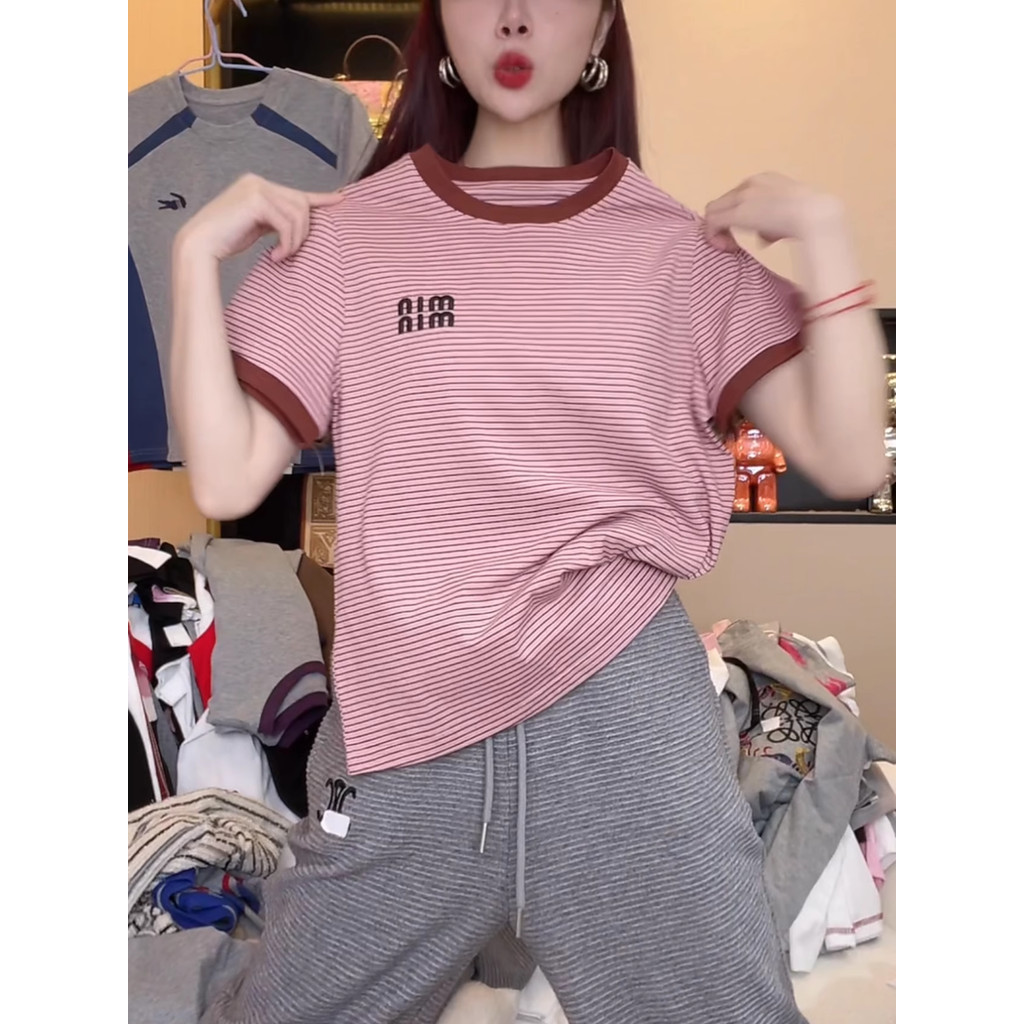 Oversize Tshirt(40-150กก.) ฤดูร้อนผู้หญิงลายเสื้อแขนสั้นขนาดบวกหลวมเสื้อยืดอเนกประสงค์