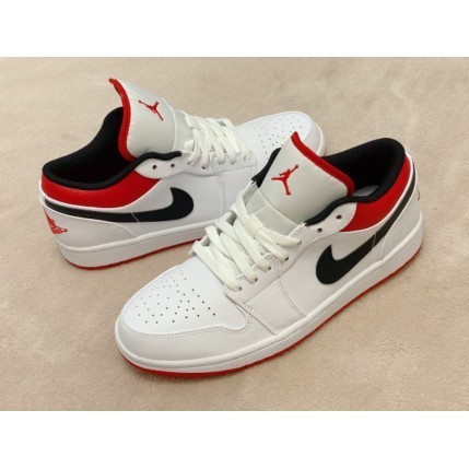 Air A/J 1 Low White University Red 553558-118 A/J 1 5.0
