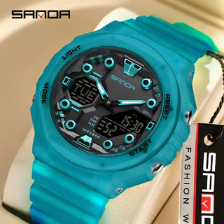 Sanda หน ้ าปัดขนาดใหญ ่ มัลติฟังก ์ ชั ่ นอินเทรนด ์ Urban กีฬากันน ้ ํากลางแจ ้ งนาฬิกาผู ้ ชาย SD6200-2