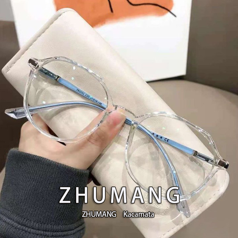 【ZM Glasses】 แว่นตาแฟชั่น 0-400° แว่นสายตาสั้น กรอบแว่นป้องกันแสงสีฟ้า เหมาะสำหรับผู้หญิงน่ารัก 078