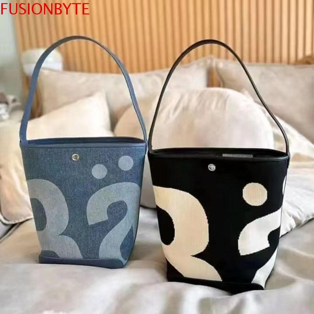 Fusionbyte Rally Movement Bucket Bag,กระเป๋าถือความจุขนาดใหญ่กระเป๋าสะพายประเทศไทย,แฟชั่นRally Movementแฟชั่นการออกแบบไทยผ้าใบกระเป๋าหญิง/หญิง