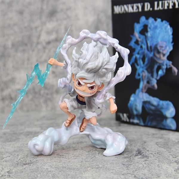 โมเดลชินจัง โมเดลวันพีช One Piece Figure SD Nika Luffy Fifth Gear Luffy Fruit Awakening Model เครื่องประดับรูปปั้นกล่องของขวัญ
