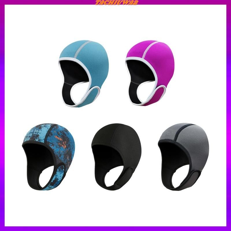 [Tachiuwa2] 2mm Neoprene Diving Wetsuit Hood Headgear หมวกเซิร์ฟกันน้ํากันลม, หมวกว่ายน้ําสําหรับผู้หญิง, ผู้ชาย, การแล่นเรือใบ, ใต้น้ํา