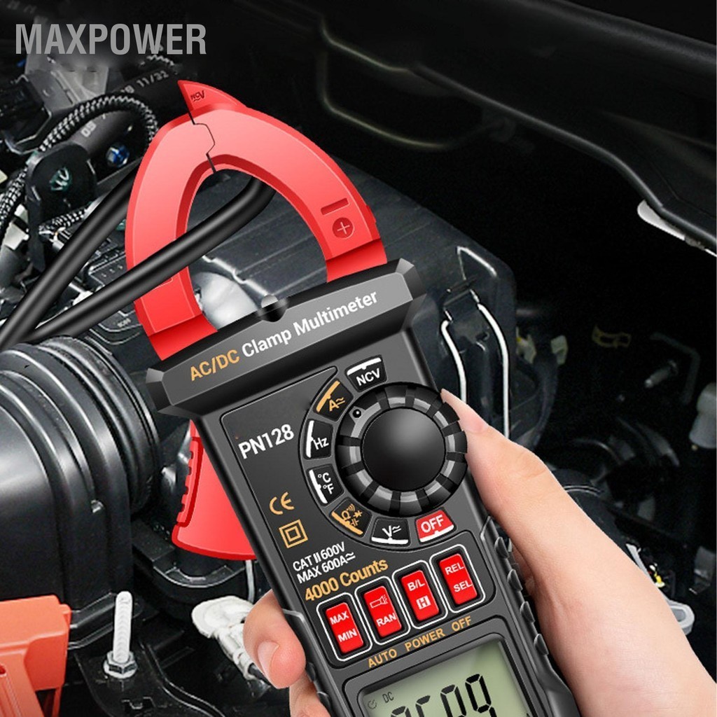 Maxpower Digital Clamp Meter 4000 นับมัลติมิเตอร์ความแม่นยำสูงจอแสดงผล LCD AC DC Current