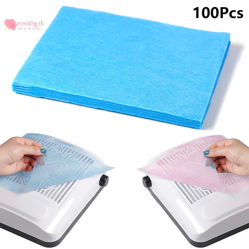 Renbg 100pcs เล็บสูญญากาศ Clean Collector กระดาษกรองกันฝุ่นเปลี่ยนเล็บสูญญากาศทําความสะอาดกระดาษกรองเล็บเครื่องฝุ่นอุปกรณ์เสริม TH
