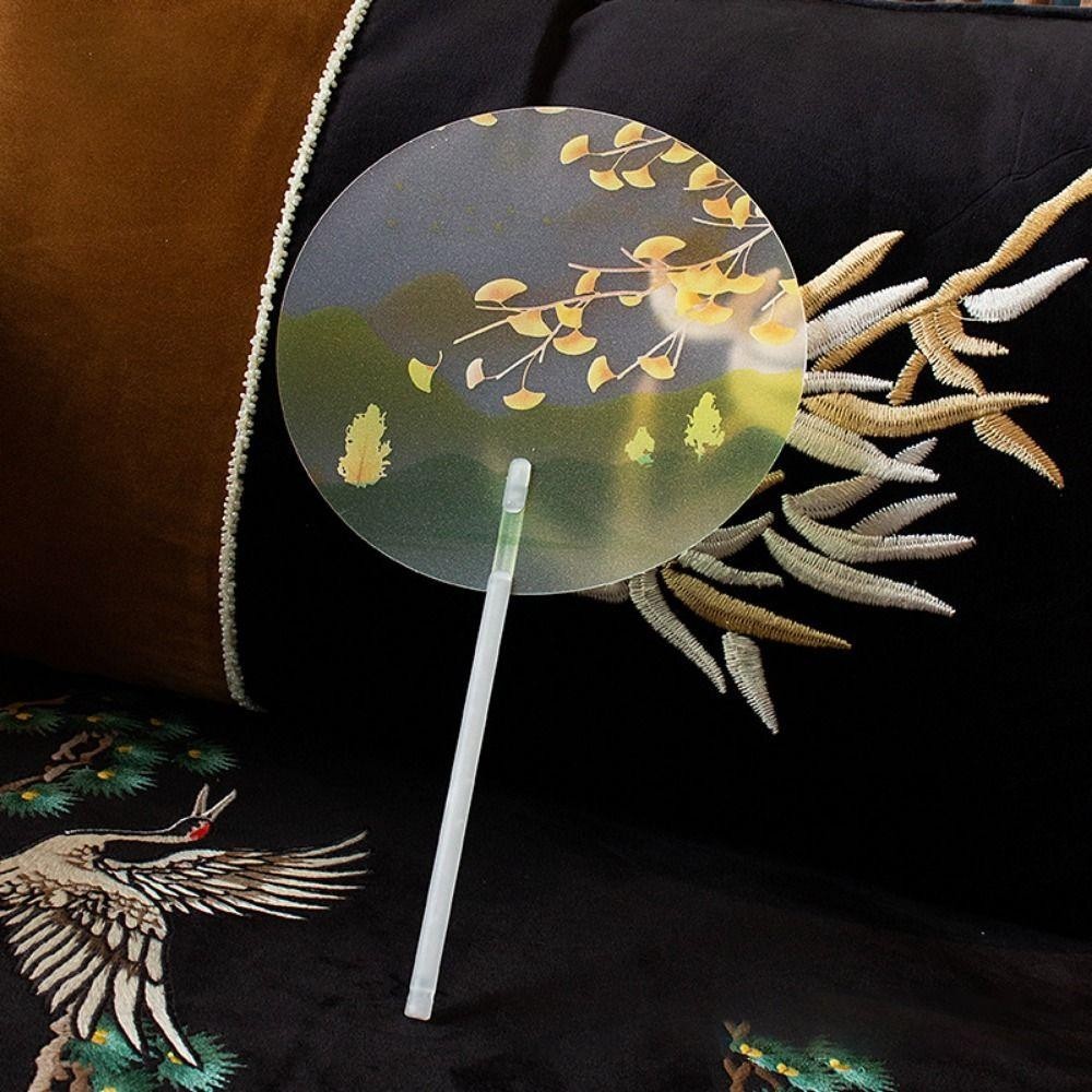 คุเอนติน พัดลมกลมมือถือ, การพิมพ์สีป้องกันการหยุดพัก, พัดลมด้ามยาวโบราณ, สไตล์จีนโปร่งแสงสูงดูฝ้าพัดลมจับกลุ่มเต้นรําพัดลม ฮันฟู อุปกรณ์เส - รูปที่ 6