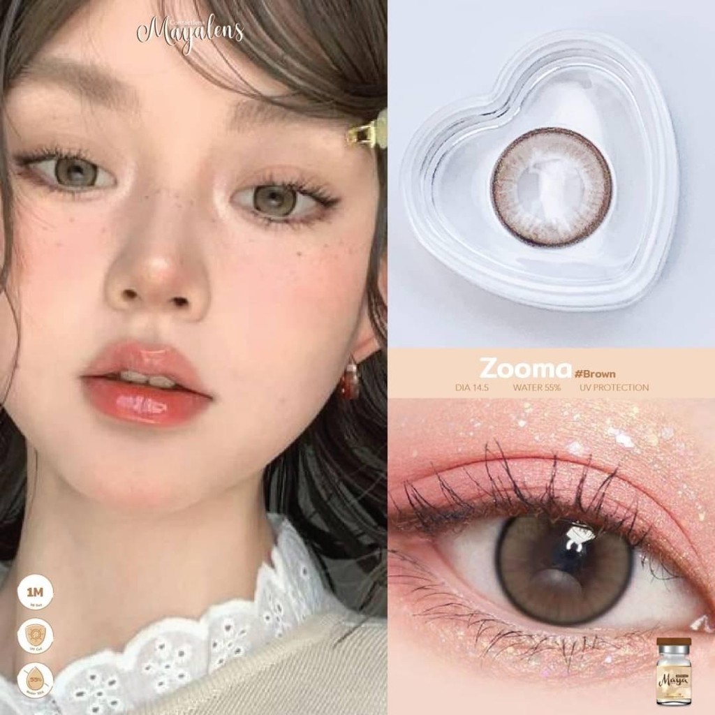 Zooma brown mayalens เลนส์กรองแสง อมน้ำ55% ตาโต