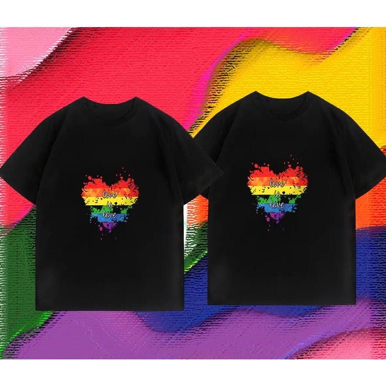 🌈PRIDE MONTH🌈Rainbow LGBT Pride Month Gay Lesbian Bisexual Transgender  cotton 100% จัดส่งออกภายใน 2