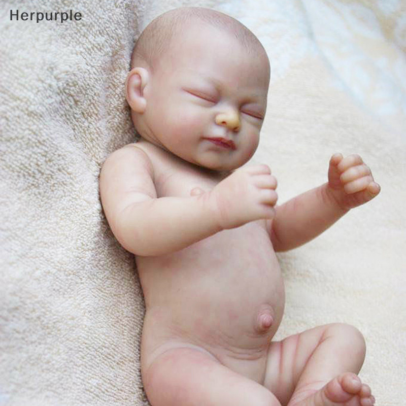Herpurple กันน ้ ําไวนิลซิลิโคน Uned Blank Reborn ชุดตุ ๊ กตาเด ็ ก Handmade DIY ตุ ๊ กตา TH