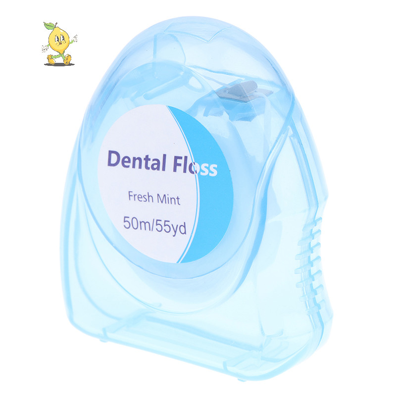 [mozh] 50m/box Micro Wax Peppermint Flavour Floss Interdental Brush Tooth Stick ไม้จิ้มฟัน Floss Pick Oral Hygiene Clean Wire [TH]