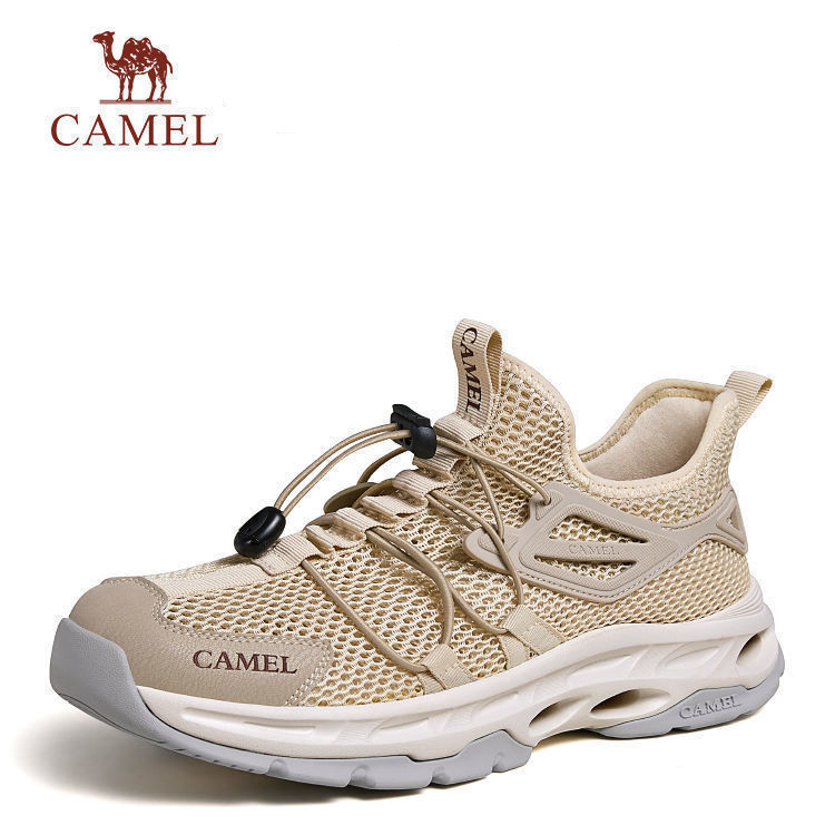 Camel Man Cushioned Water Tracing ลื ่ นสันทนาการเดินป ่ ารองเท ้ าตาข ่ ายกลางแจ ้ งระบายอากาศ