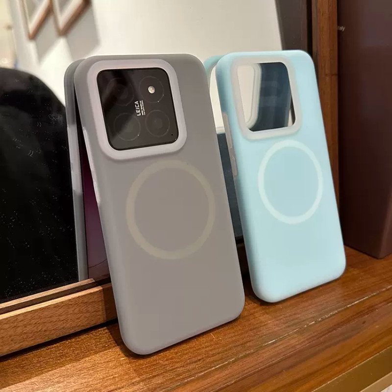 แม ่ เหล ็ กชาร ์ จซิลิโคนเหลว Soft Jelly สําหรับ Xiaomi 14 Pro 14Ultra xiaomi13 ฝาครอบโทรศัพท ์ แพคเกจพร ้ อมกล ่ อง