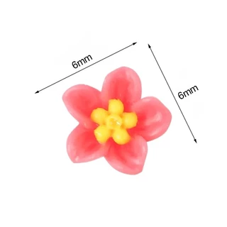 100ชิ้นที่มีสีสันมินิผสมดอกไม้แบนกลับเรซิ่นดอกไม้การ์ตูน ทําเอง เครื่องประดับเสน่ห์หัตถกรรมตกแต่งสาวตกแต่งเล็บ