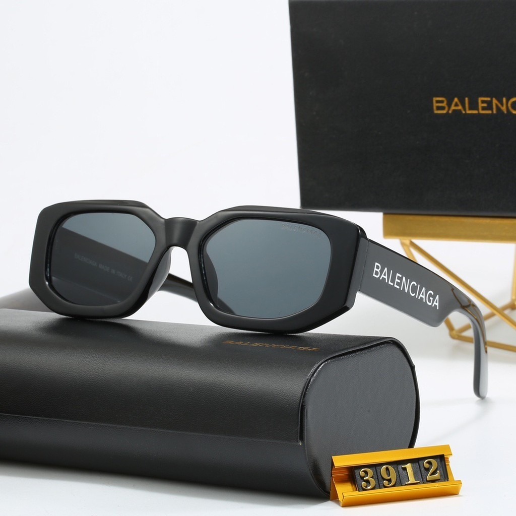 2024 ขายร้อน Balencia แนวโน้มแฟชั่นที่ไม่ซ้ํากันผู้ชายผู้หญิงกรอบขนาดเล็กแว่นตากันแดดสแควร์ UV400