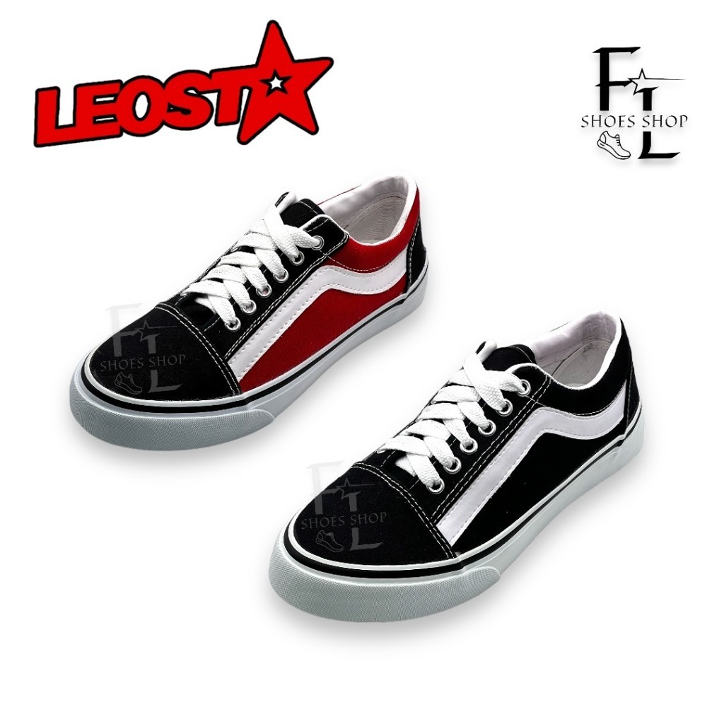 LEO ผ้าใบทรงVanz รองเท้าผ้าใบ รองเท้าผ้าใบชาย รุ่น E8+ Size 38-44