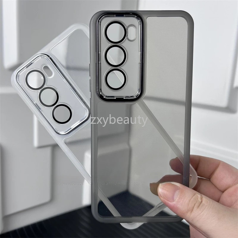 ปลอกสําหรับ Reno 12 Pro 5G 4G 12F 2024 เคสโทรศัพท์ Soft Clear Square Plated สําหรับ Reno12 12Pro Reno12Pro Reno12F แฟชั่นคู่ซิลิโคนกรณีโปร่งใส