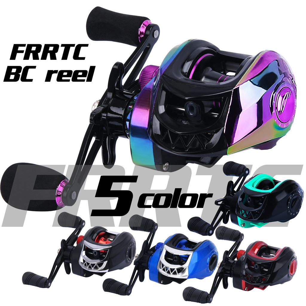 คลังสินค้าพร้อม FRRTC รอกตกปลาเบรกแม่เหล็ก การแคสติ้งเบท รอกตกปลามือซ้ายขวา 7.2:1 ลากเรียบสูงสุด 10 กก