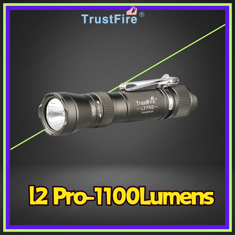 Trustfire L2 Pro ไฟฉายยุทธวิธี 1100LM IPX6 14500 ชาร์จไฟฉาย Tyce C USB ชาร์จโคมไฟพร้อมฟังก์ชั่นหน่วย