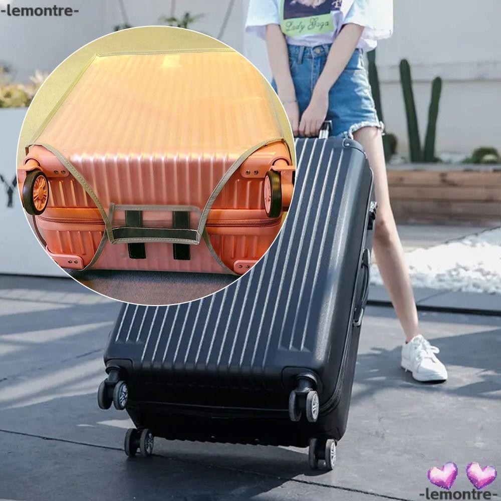 Lemontre ผ้าคลุมกระเป๋าเดินทาง PVC แบบใส กันน้ํา กันฝุ่น ทนต่อการสึกหรอ ขนาด 16-28 นิ้ว