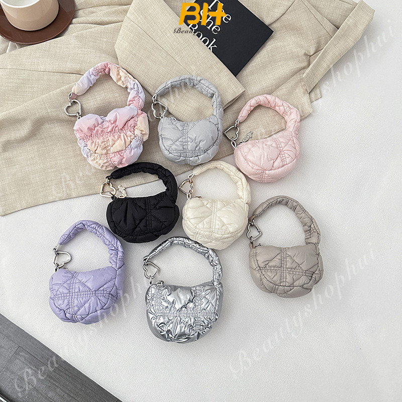 2024 แฟชั ่ นใหม ่ Mini Solid Color Cloud Soft Bag กระเป ๋ าถือ