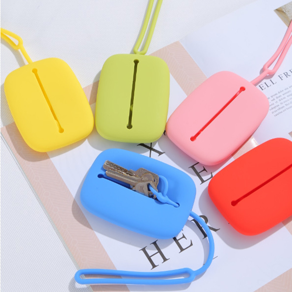 กระเป ๋ าซิลิโคนกระเป ๋ ากุญแจกระเป ๋ าสตางค ์ กระเป ๋ า Organizer Creative Card Multi-function จี ้ พวงกุญแจ - รูปที่ 2