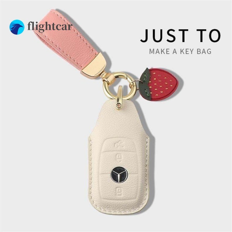 (FTTRAWberry ฝาครอบกุญแจรีโมทรถยนต ์ Mercedes Benz Maybach S580 ABC-M-CLA-CLS-E-G-GLB-R-SL Class AMG