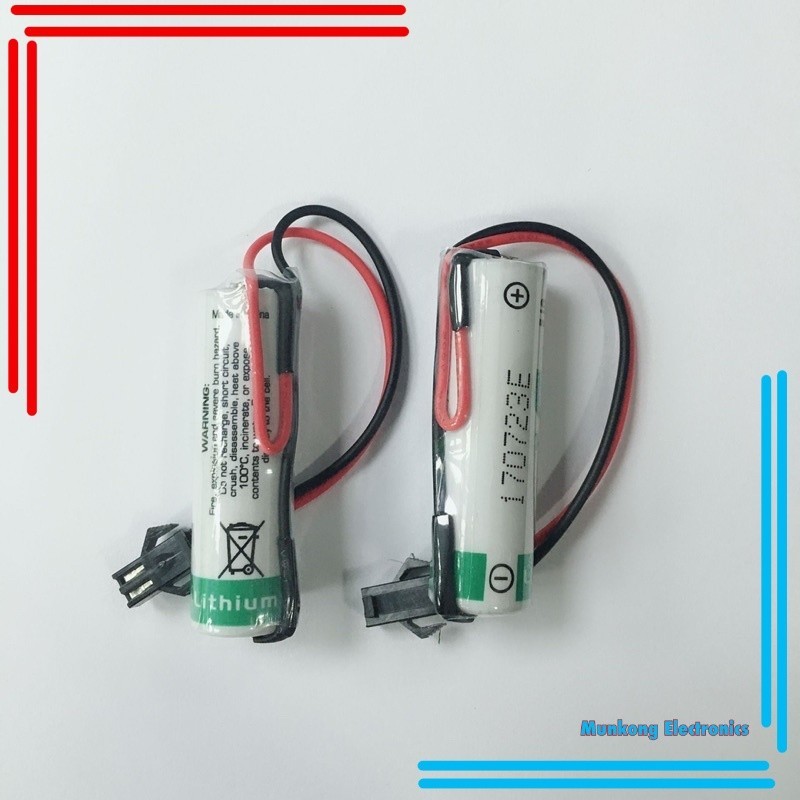 พร้อมส่ง LS14500  LS-14500 AA 3.6V Lithium Battery  มีแจ็คดำ